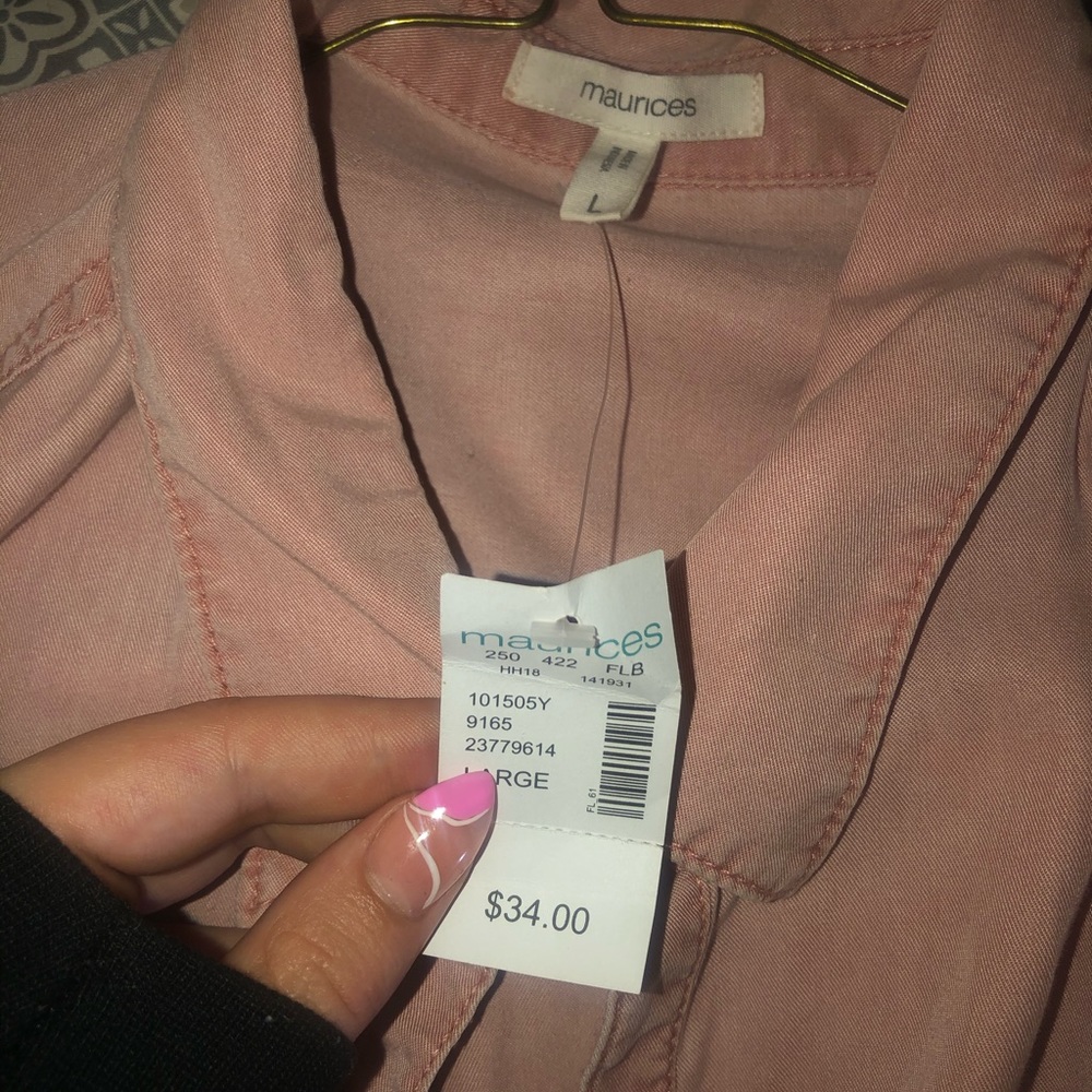 Light Pink soft button down - Picture 4 of 4